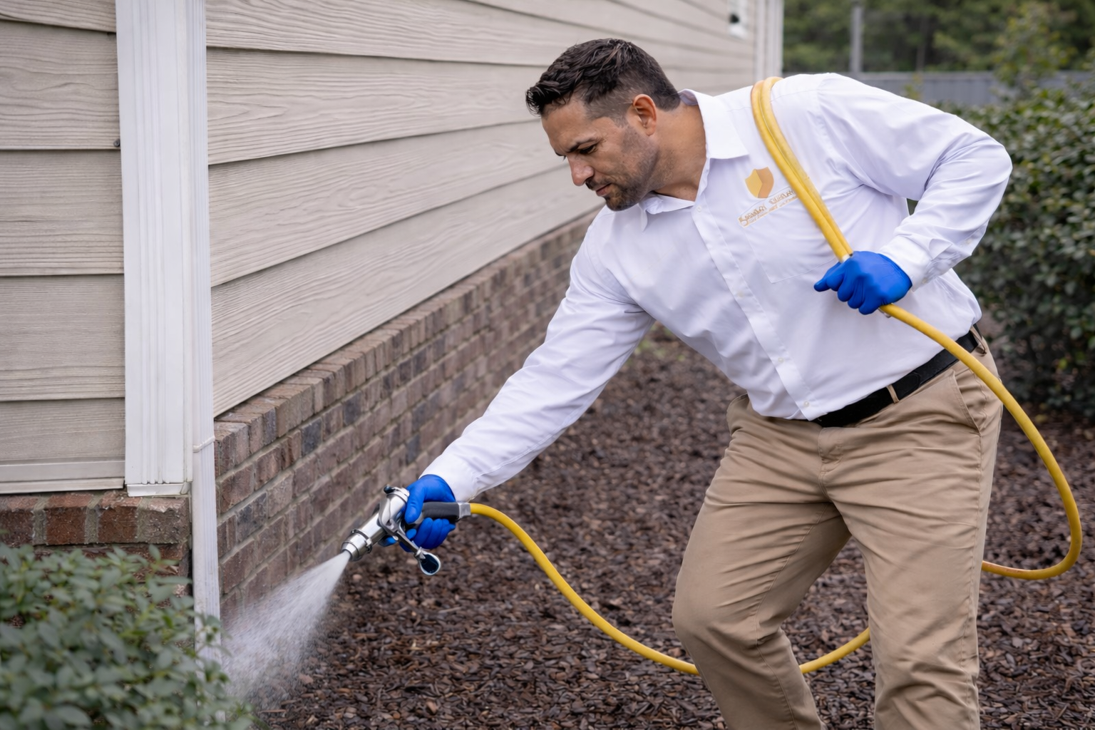 Experienced rodent control specialist inspecting attic for nesting and entry points